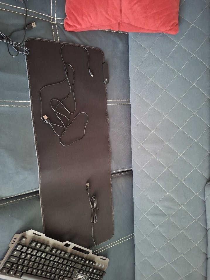 Renkli LED Işıklı Mekanik Klavye +mause + mauspad - Görsel 4