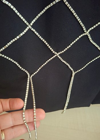 40 Beden siyah Renk Takım Elbise taşlı ceketli