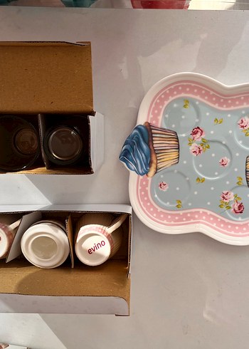 Cupcake Desenli 2 Kişilik Kahve Fincan Takımı - Görsel 6