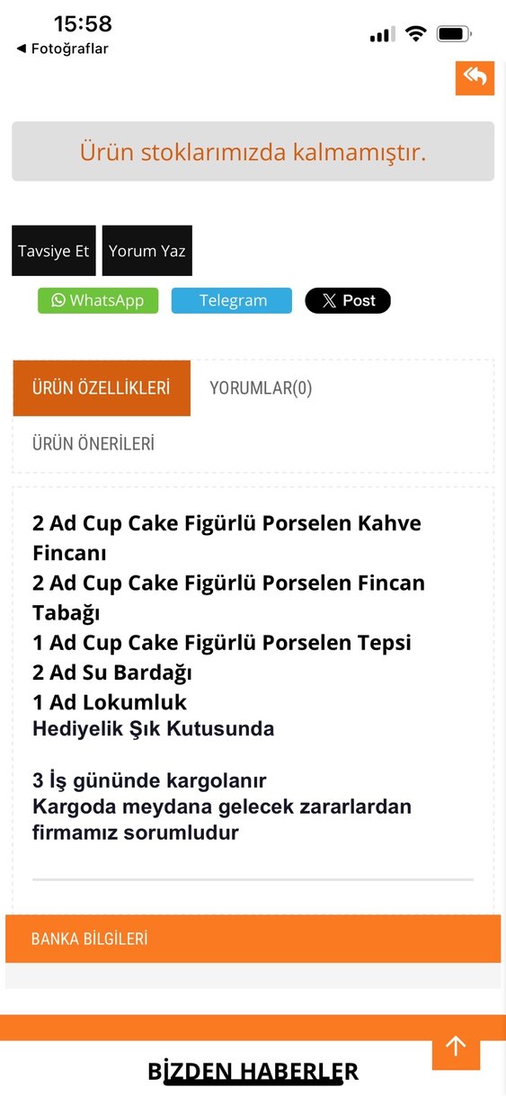 Cupcake Desenli 2 Kişilik Kahve Fincan Takımı - Görsel 4