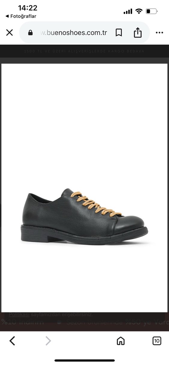 Siyah deri ayakkabı - Görsel 2