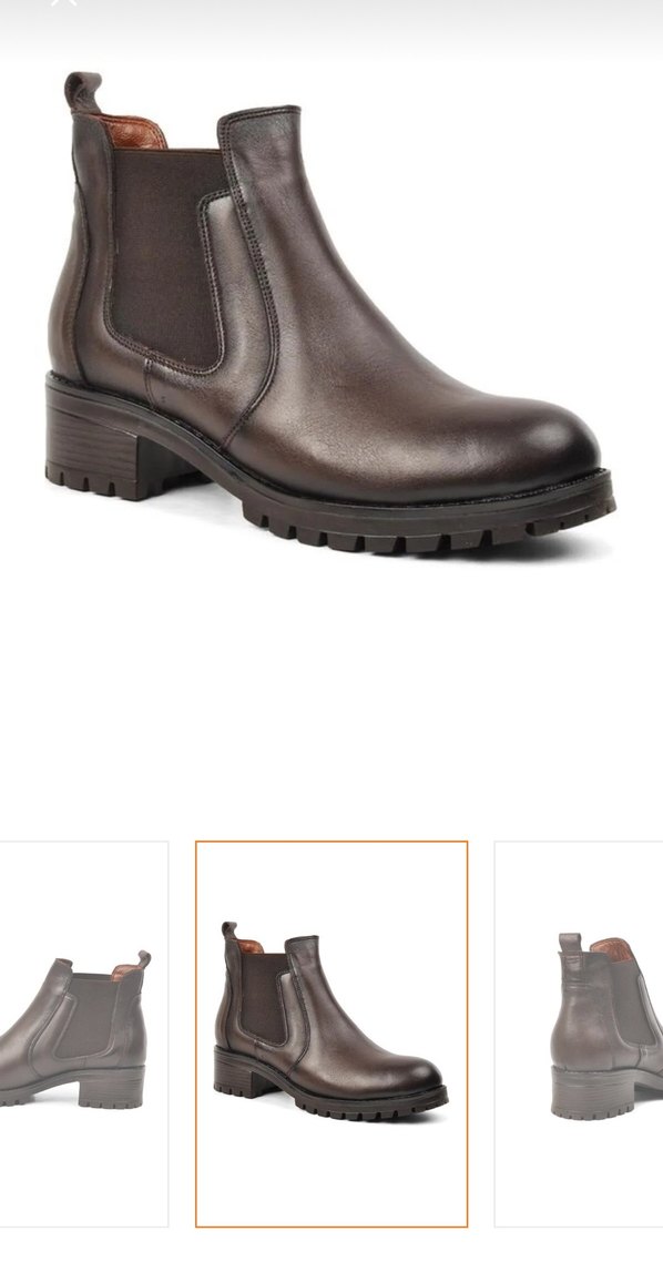 Kahverengi Gerçek Deri Bot - Görsel 4