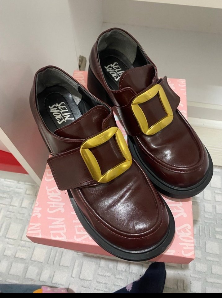 Cırt-cırtlı toka detaylı loafer - Görsel 4