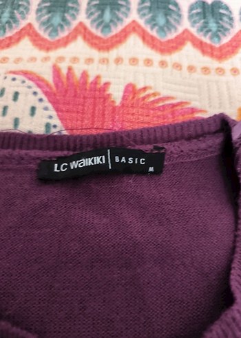 Mor Düğmeli Kadın Hırka - Görsel 3