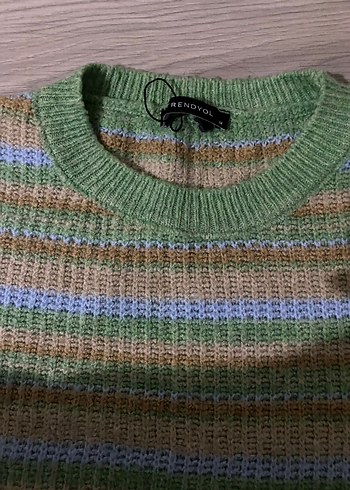 Bohem Çok Renkli Örgü Kolsuz Kadın Süveter - Görsel 4