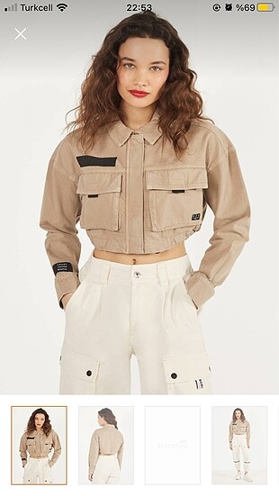 Bershka kadın crop ceket