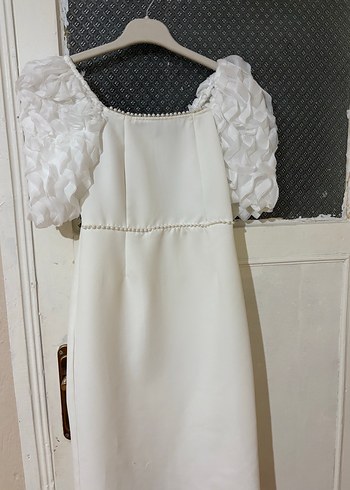 Nikah elbisesi İnci detaylı - Görsel 6