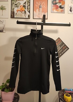 Nike Likralı Dalgıç Kumaş Fermuarlı Sweatshirt #adidas #puma #ni