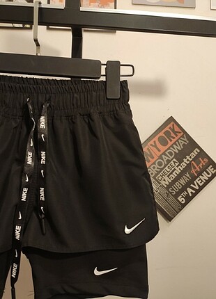 s Beden siyah Renk Nike Paraşüt ve Dalgıç Kumaş İkili Şort #adidas #puma #nike #pul