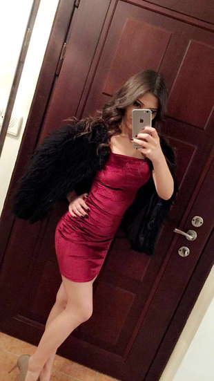 Kadife bordo elbise 