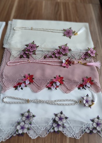 Pembe İşlemeli Boncuklu Bohem Kız Aksesuarı - Görsel 2