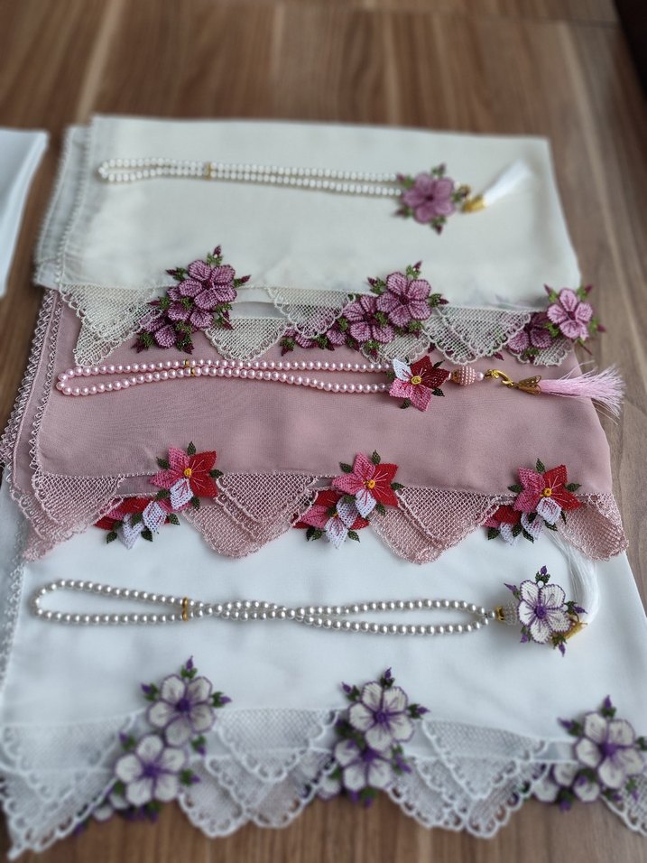 Pembe İşlemeli Boncuklu Bohem Kız Aksesuarı - Görsel 2