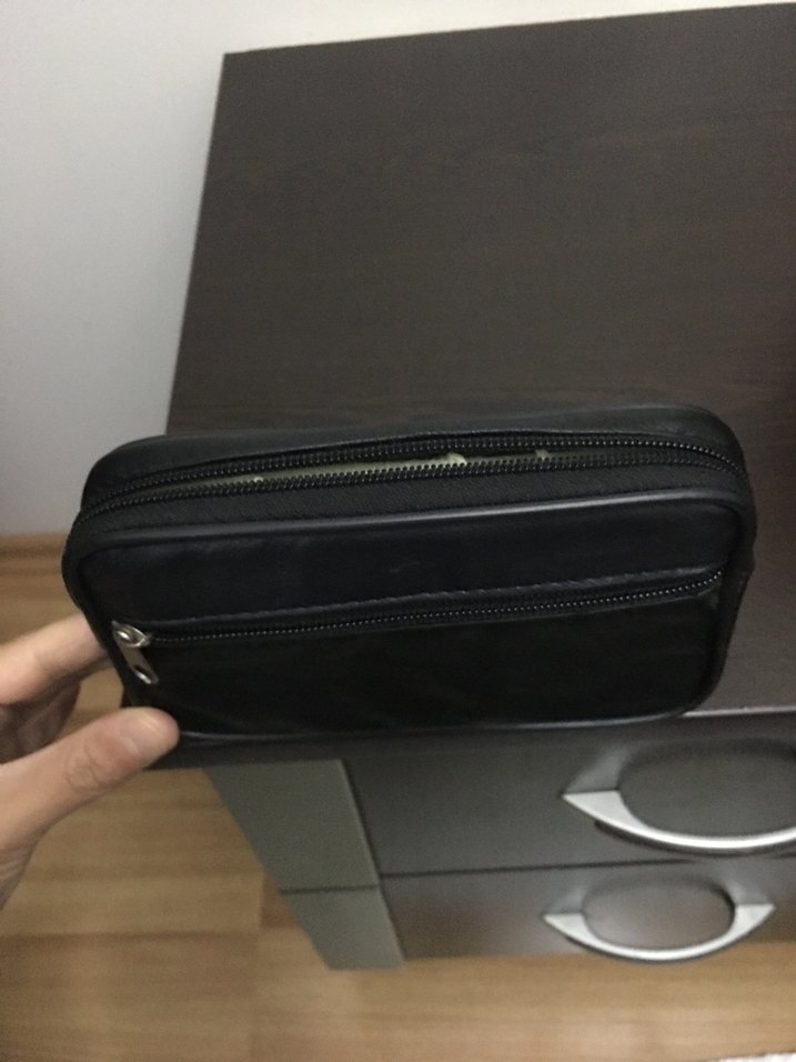 Siyah Fermuarlı Erkek Omuz Çantası - Görsel 2