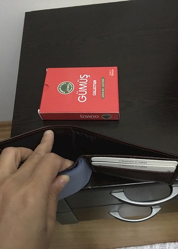 Koyu Kahverengi Erkek Cüzdanı - Görsel 3