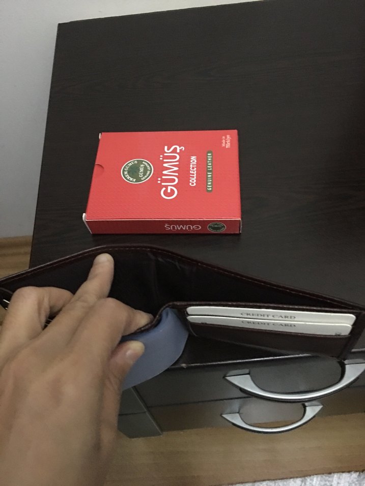 Koyu Kahverengi Erkek Cüzdanı - Görsel 3