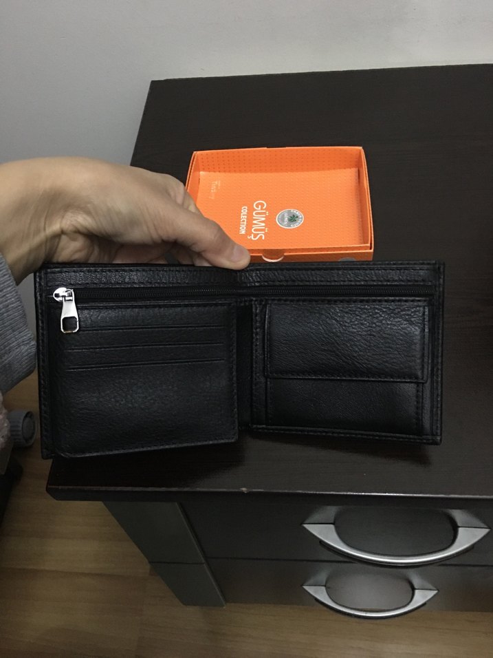 Erkek Siyah Minimalist Cüzdan - Görsel 4
