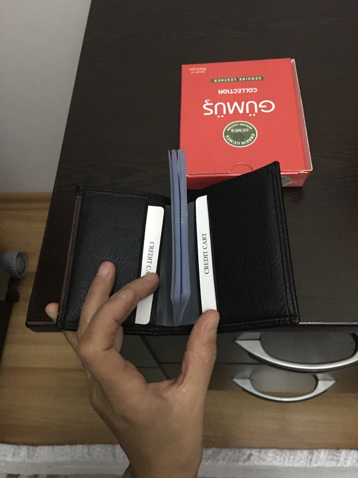 Siyah Minimalist Erkek Cüzdanı - Görsel 2