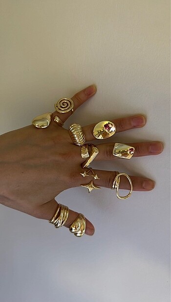 Şık Model Gold Yüzükler