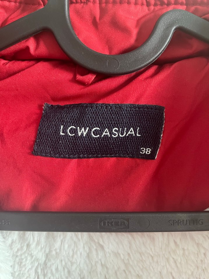 Kırmızı Kadın Sıcak Kış Montu - Görsel 2