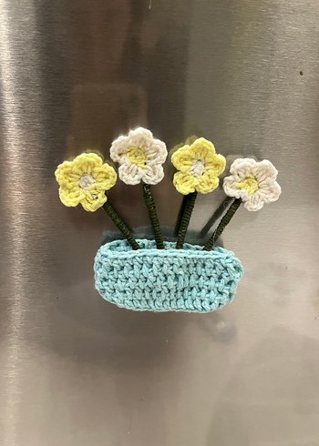 Sepetli çiçekli magnetler - Görsel 2