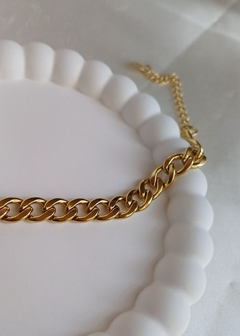 Beden Çelik Lüks Zincir Gold Bileklik