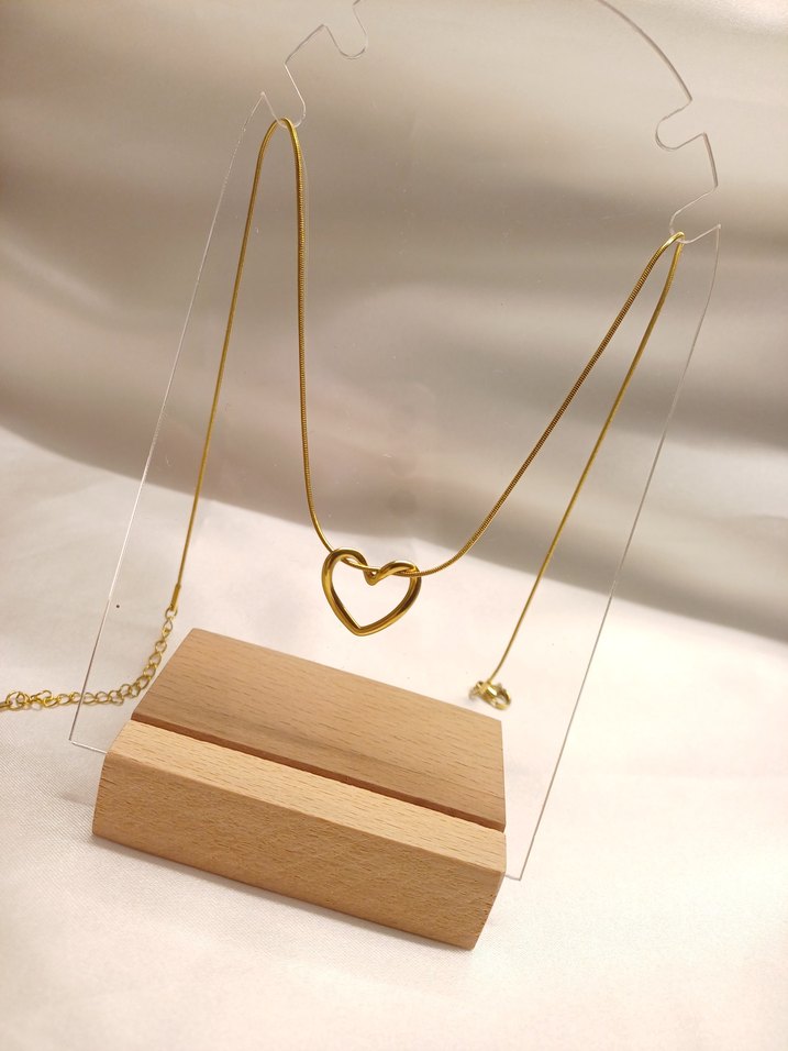 Çelik Kalp Kolye - Görsel 4