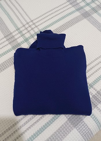 Kadın Lacivert Boğazlı Kazak - Görsel 6