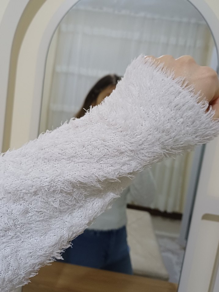 Beyaz Kadın Kazak - Görsel 3