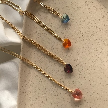 4 Adet Swarovski Kolye