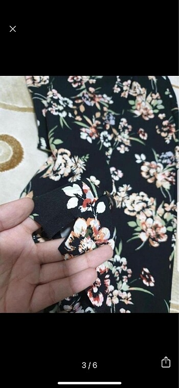 m Beden Desenli pantalon
