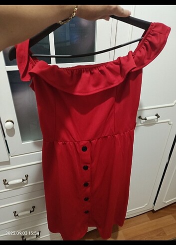 Sıfır etiketli Kırmızı elbise
