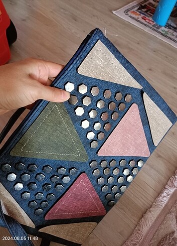 Kot rengi Patchwork canta