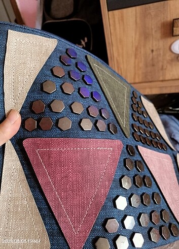Diğer Kot rengi Patchwork canta