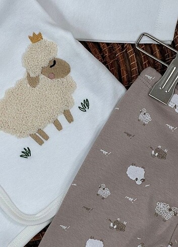 Animal Desenli Hastane Çıkışı Yenidoğan Seti Beş li Set  - Görsel 2