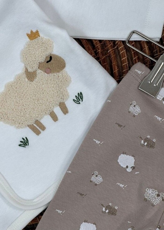 Animal Desenli Hastane Çıkışı Yenidoğan Seti Beş li Set  - Görsel 2