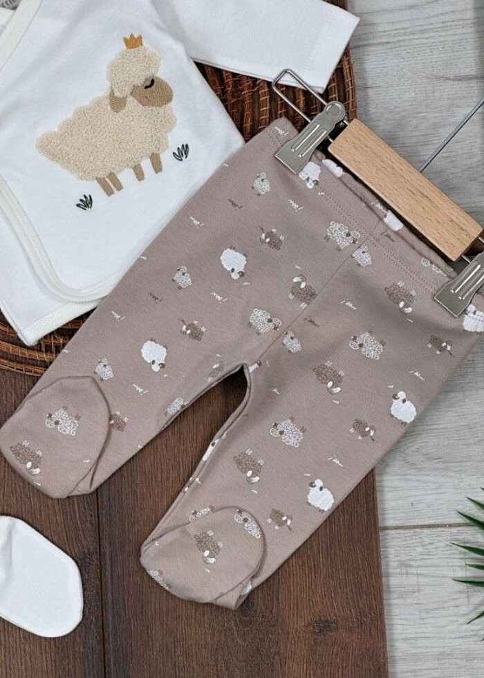 Animal Desenli Hastane Çıkışı Yenidoğan Seti Beş li Set  - Görsel 3