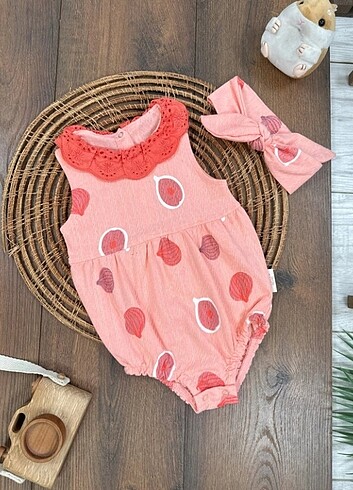 2li Kız Bebek Tulum Takım Tokalı 