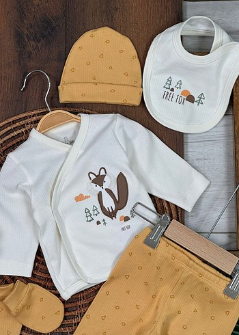 Erkek Bebek Hastane Çıkışı Yenidoğan Set Beşli - Görsel 2