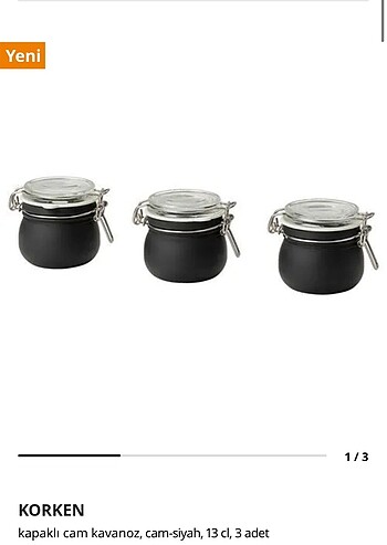 IKEA kapaklı cam kavanoz