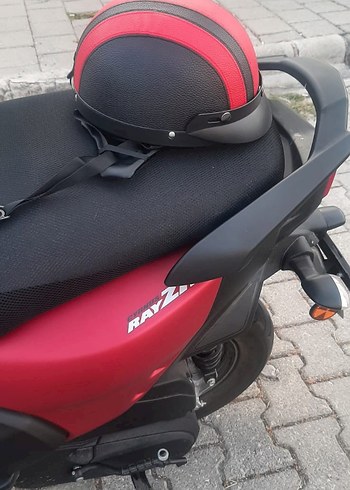 Diger Retro Kırmızı Deri Motosiklet Kaskı - Görsel 2