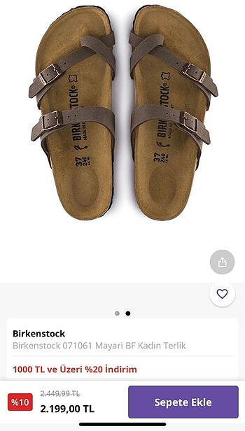 Birkenstock terlik