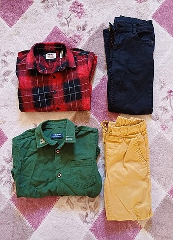 7 Yaş Beden çeşitli Renk Gömlekli takım pantolon 
