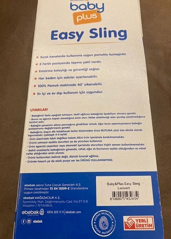 Sevi Bebe Ebebek Easy Sling Bebek Taşıyıcı 3-15 kg