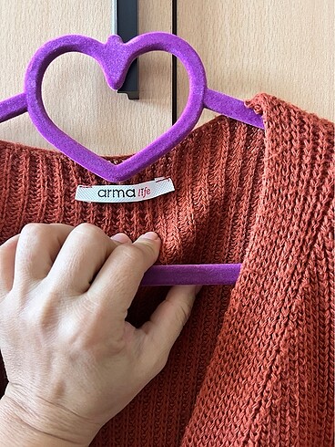 universal Beden Arma Life Kiremit Crop Hırka