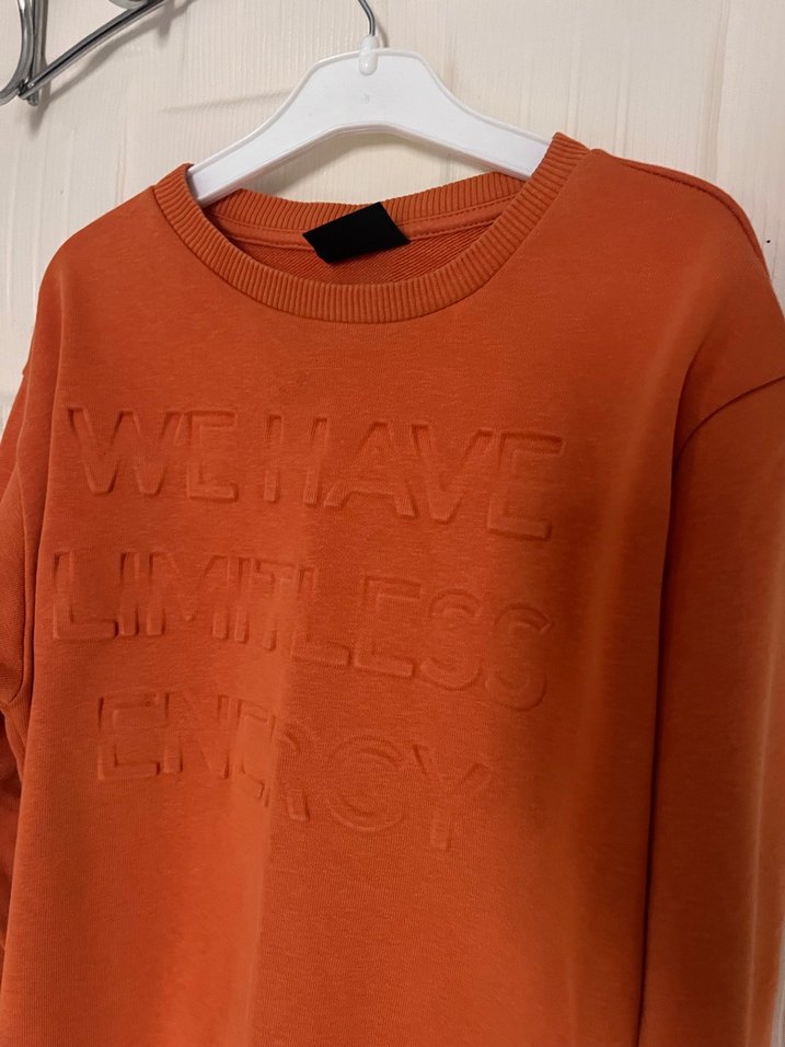 Turuncu Oversize Erkek Çocuk Sweatshirt - Görsel 2