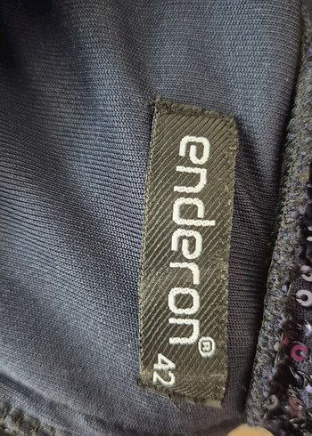 Lacivert Pul/Payet Desenli Uzun Abiye Elbise - Görsel 7