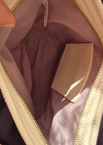 Bej Deri Püsküllü Kadın Çanta - Görsel 4