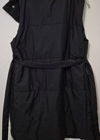 Düğmeli Siyah Midi Kadın Yelek - Görsel 2