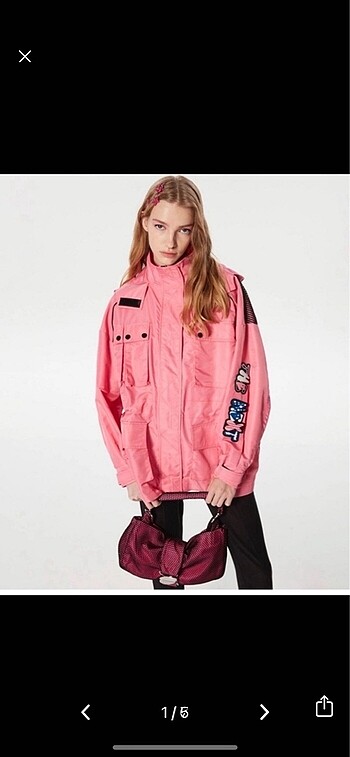 TWİST PEMBE PATCH AKSESUARLI YAĞMURLUK
