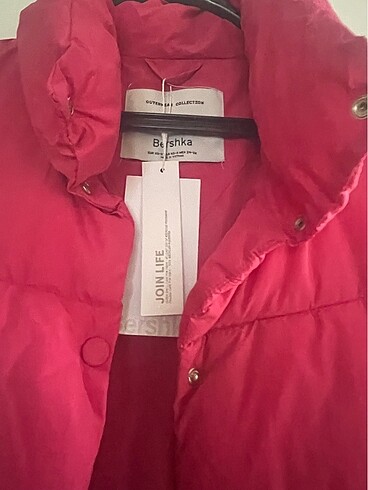 xs Beden BERSHKA FUŞYA ŞİŞME YELEK